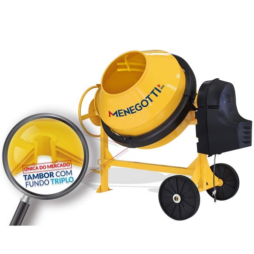 Betoneira 400 litros com motor 2 hp monof�sico e kit seguran�a - Prime