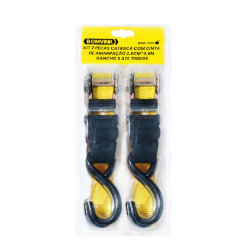 Cinta para amarra��o de carga 2.5 cm x 4.5m at� 700 kg com 2 pe�as