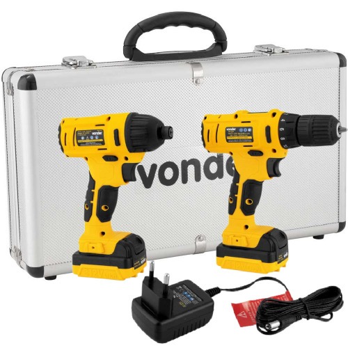 Combo Furadeira Parafusadeira PFV 120 + Parafusadeira de Impacto 12V PBV 012I - PFBV 012  110V/220V