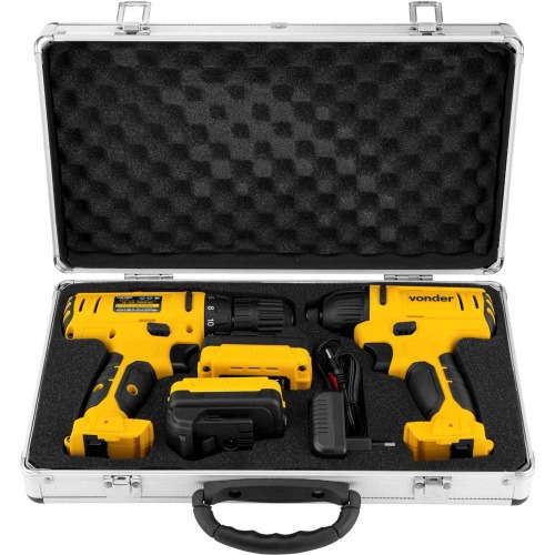 Combo Furadeira Parafusadeira PFV 120 + Parafusadeira de Impacto 12V PBV 012I - PFBV 012  110V/220V