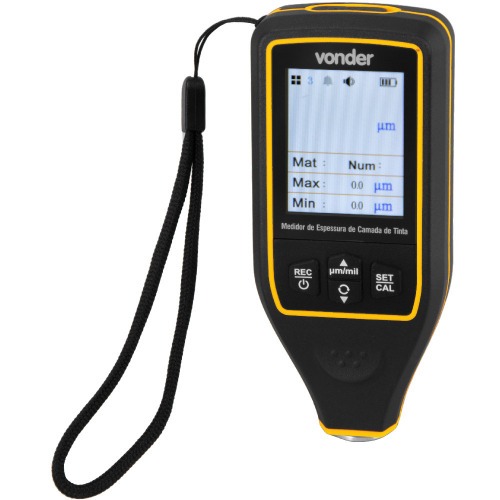 Medidor de espessura de camada de tinta a bateria