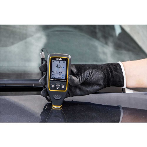 Medidor de espessura de camada de tinta a bateria