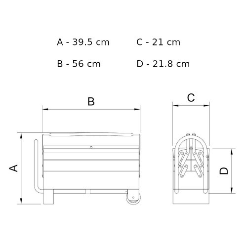 Caixa com rodas para ferramentas com 60 pe�as - Cargobox