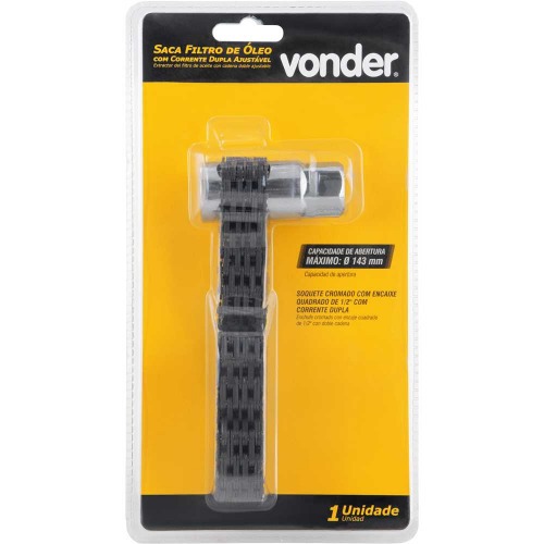 Saca filtro de óleo com corrente dupla ajustável até 143 mm Saca filtro de óleo com corrente dupla ajustável até 143 mm