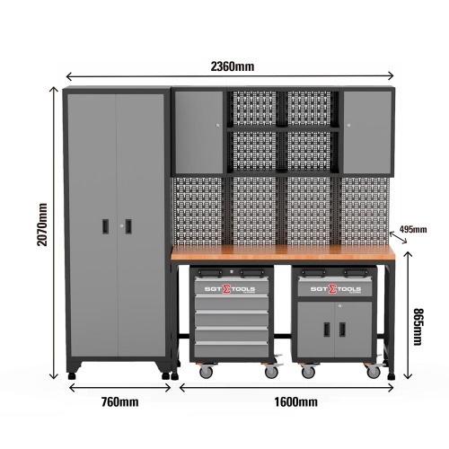 Arm�rio modular para oficina cinza - 1205100653