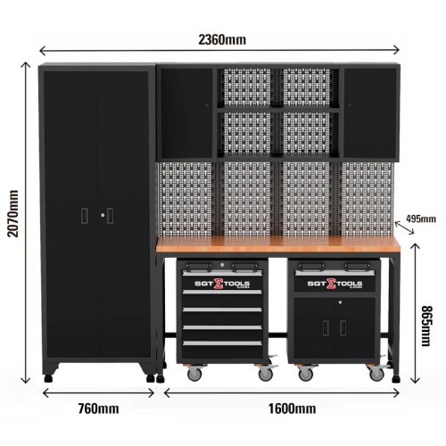 Arm�rio modular para oficina preto - 1205100652