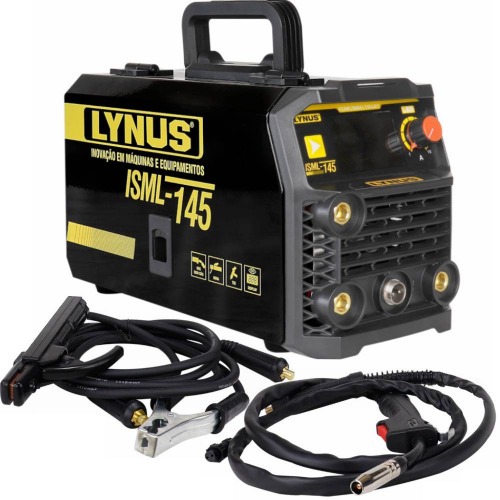 Inversora de solda Multiprocesso 120A para Mig sem gás Eletrodo e Tig - ISML-145 110V/220V Inversora de solda Multiprocesso 120A para Mig sem gás Eletrodo e Tig - ISML-145 110V/220V