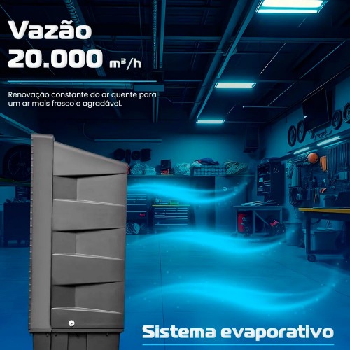 Climatizador de ar portátil evaporativo industrial 150L 150m² 5 em 1 - CLIN 150 220V Climatizador de ar portátil evaporativo industrial 150L 150m² 5 em 1 - CLIN 150 220V