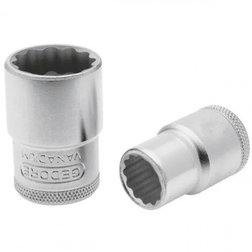 Soquete estriado 16 mm encaixe 1/2 Soquete estriado 16 mm encaixe 1/2