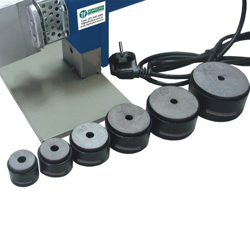 Termofusora para tubos PPR 800W 20 a 63 mm com 6 bocais - TRM20633  220V