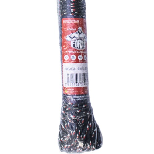 Corda multifilamento tran�ada 6 mm x 20 m cores sortidas - 247
