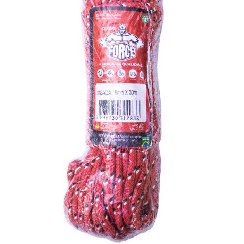 Corda multifilamento tran�ada 8 mm x 30 m cores sortidas - 253