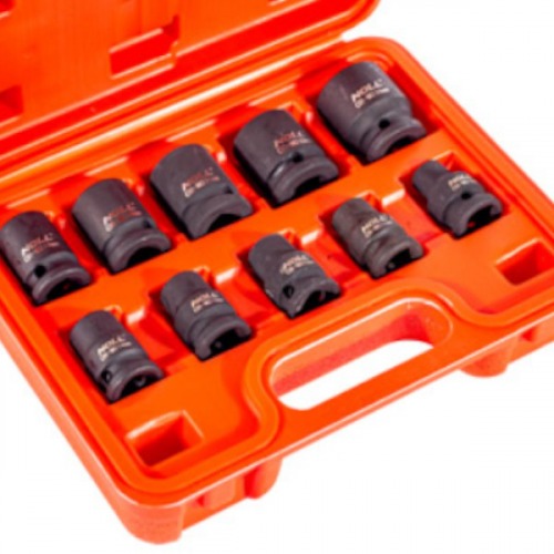 Jogo de soquete de impacto sextavado 10 a 24 mm encaixe 1/2