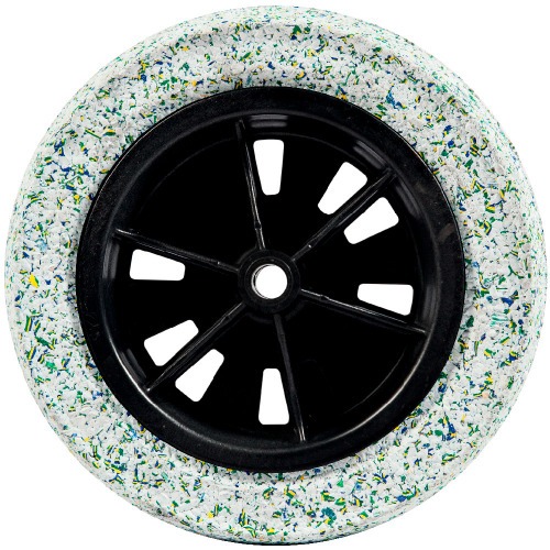 Roda completa com pneu maci�o 8 x 3/4