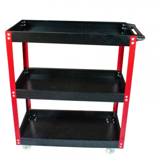 Carrinho para ferramentas aberto com 3 bandejas