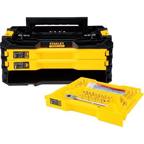 Caixa de ferramentas 3 gavetas com 203 pe�as - STMT17993-LA
