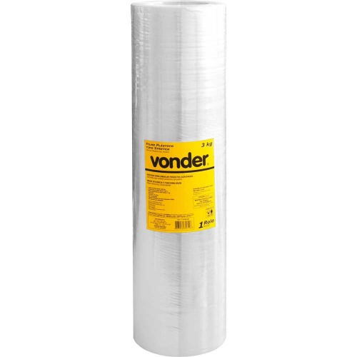Filme Pl�stico Stretch 500 mm x 260 m 25 micra rolo 3 kg sem tubete