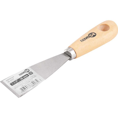 Esp�tula de a�o laminado 38 mm com cabo de madeira 