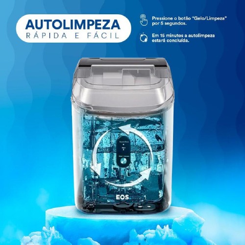 Maquina de gelo 15 kg Nugget ice titanium preta - EMG05 110V Maquina de gelo 15 kg Nugget ice titanium preta - EMG05 110V