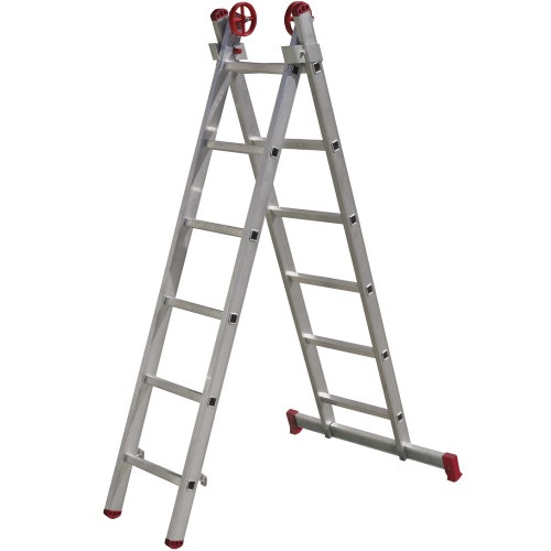 Escada de alum�nio extens�vel 1,85 x 2,62 m 2 x 6 degraus - ESC0615