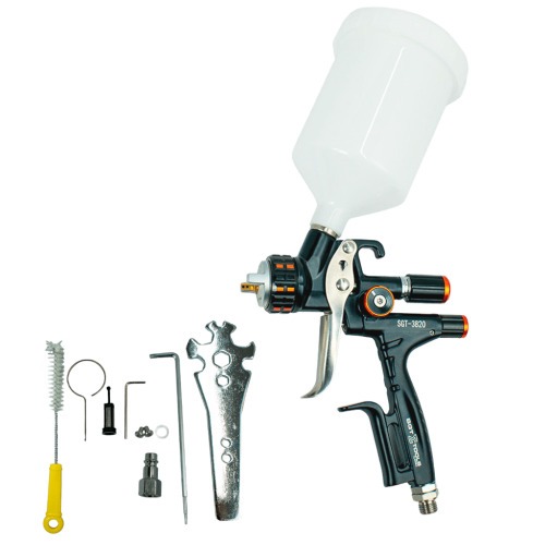 Pistola de pintura HVLP tipo gravidade com bico 1.4 mm - SGT-3820 Pistola de pintura HVLP tipo gravidade com bico 1.4 mm - SGT-3820