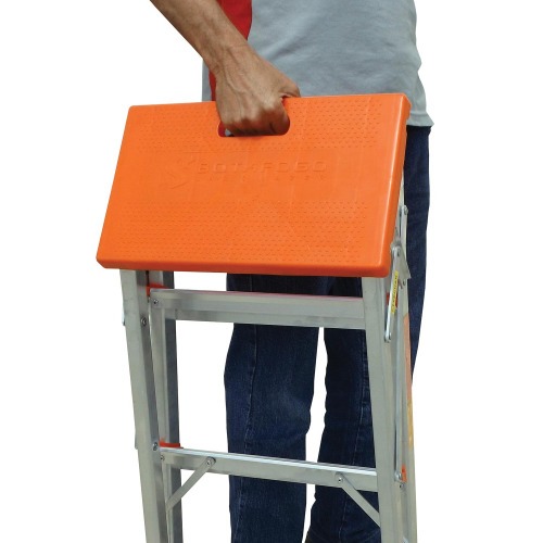 Escada banqueta de alum�nio 1 degrau + patamar - ESC0070