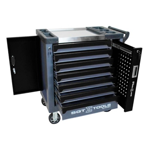 Carrinho para ferramentas com 7 gavetas e porta lateral