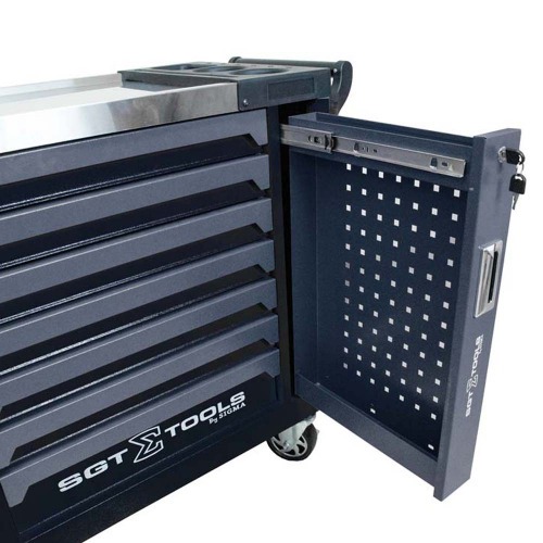 Carrinho para ferramentas com 7 gavetas e porta lateral