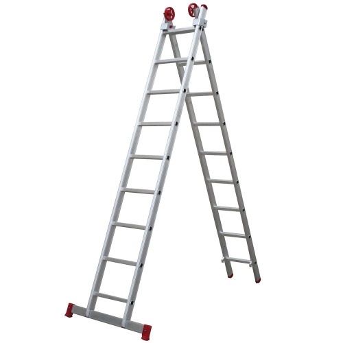 Escada de alum�nio extens�vel  2,68 x 4,30 m 2 x 9 degraus - ESC0618