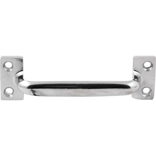 Puxador tipo alça em aço carbono niquelado 102 mm Puxador tipo alça em aço carbono niquelado 102 mm