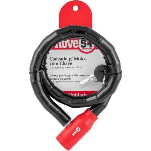 Cadeado para moto 80 cm com chave