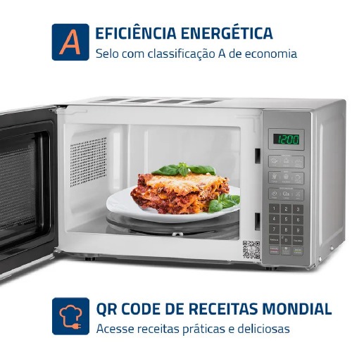 Micro-ondas 21 litros 1200W 10 n�veis de pot�ncia - MO-01-21E  110V