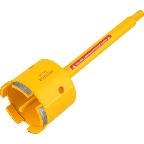 Serra copo diamantada 65 mm com haste de 3/8