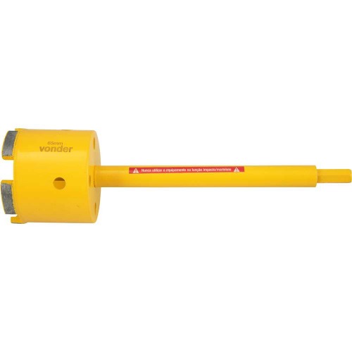 Serra copo diamantada 65 mm com haste de 3/8