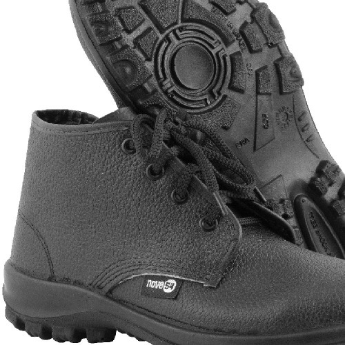 Botina monodensidade em couro sint�tico com carda�o - BCN400