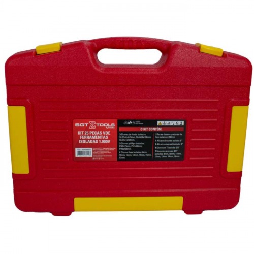 Jogo de ferramentas isoladas 1000V VDE 25 pe�as com maleta