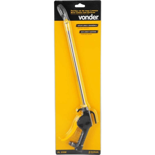 Pistola de ar para limpeza bico longo 33 a 58 cm - PL 3358