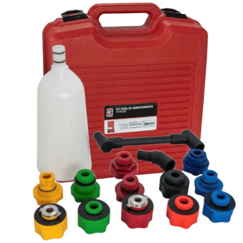 Funil para troca de óleo com acessórios Funil para troca de óleo com acessórios