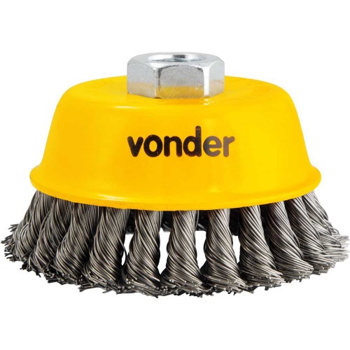 Escova de aço inox torcida tipo copo 3 Escova de aço inox torcida tipo copo 3