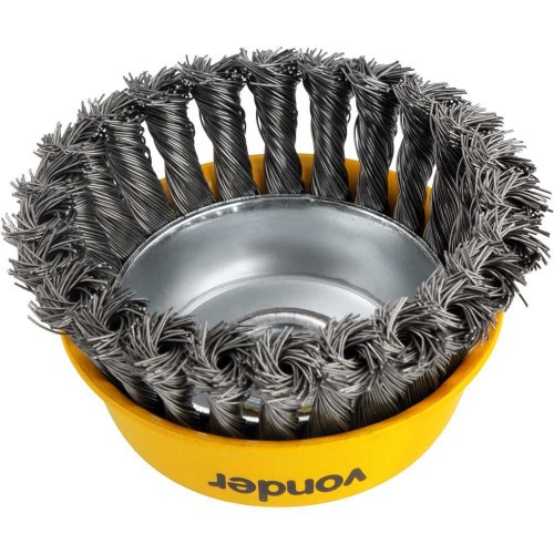 Escova de aço inox torcida tipo copo 3 Escova de aço inox torcida tipo copo 3