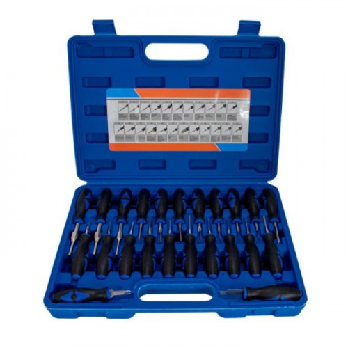 Jogo para extrair terminais de conectores el�tricos 23 pe�as