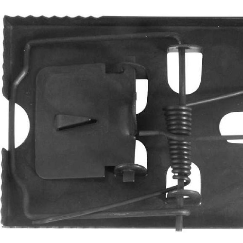 Ratoeira grande 160 mm x 88 mm em a�o oxidado preto