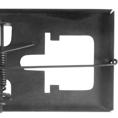 Ratoeira grande 160 mm x 88 mm em a�o oxidado preto