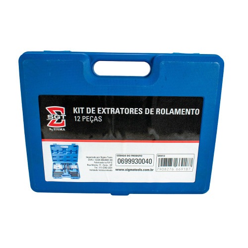 Jogo de extratores de rolamentos 12 pe�as