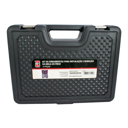 Jogo de ferramentas para instala��o e remo��o da mola do freio 14 pe�as