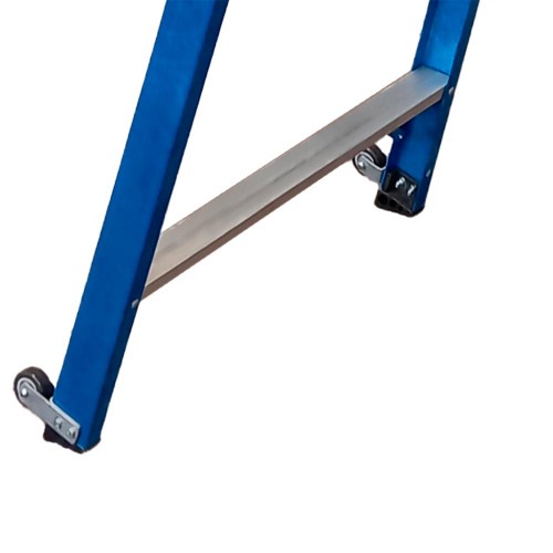 Escada plataforma fibra de vidro 3 degraus 1,20 m com rodas e corrim�o - PAF120