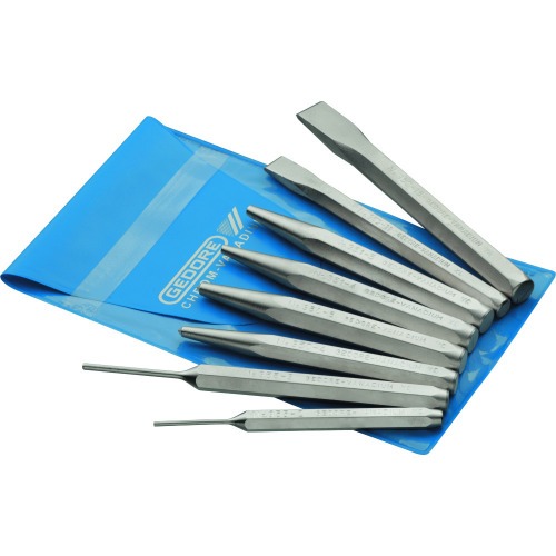 Jogo de talhadeira, pun��o e saca-pinos 8 pe�as - 245 A