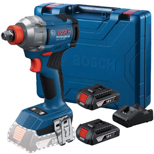 Parafusadeira Chave de Impacto a bateria 18V Brushless com 2 baterias - GDX 18V-285  110V/220V