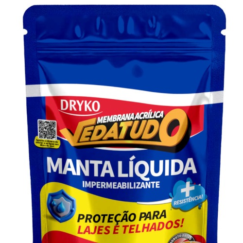 Manta líquida impermeabilizante para lajes e telhados 1,2 Kg - Vedatudo Manta líquida impermeabilizante para lajes e telhados 1,2 Kg - Vedatudo