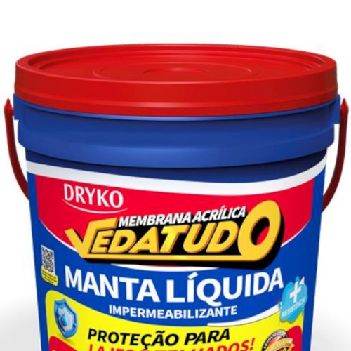 Manta líquida impermeabilizante para lajes e telhados 18 Kg - Vedatudo Manta líquida impermeabilizante para lajes e telhados 18 Kg - Vedatudo